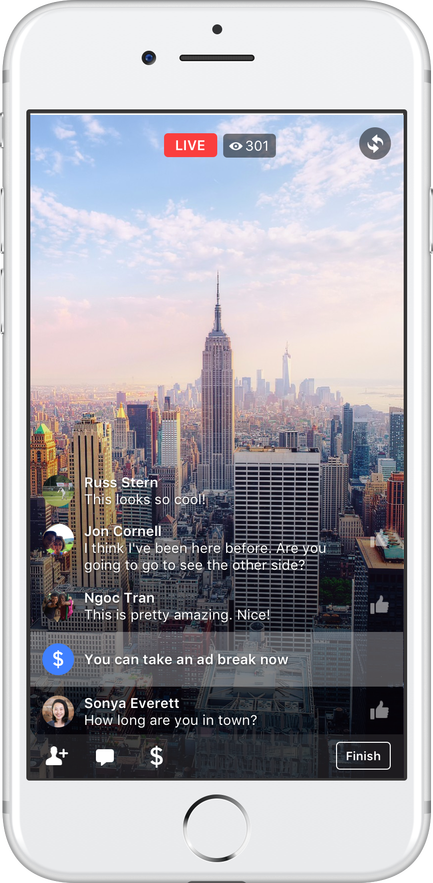 Ad Breaks iin Facebook Live Video