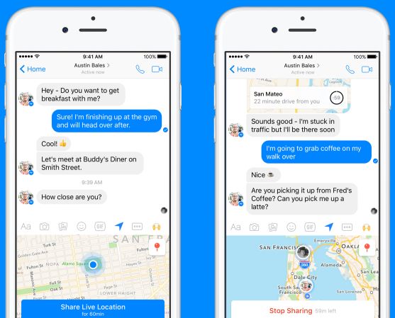 Share Live Location in Messenger on iOS and Android