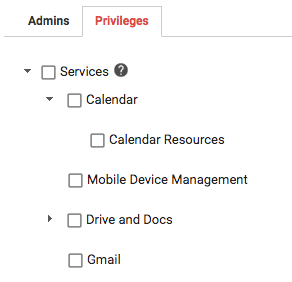 New G Suite Calendar Admin privileges