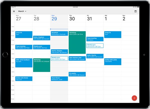 Google Calendar iPad app