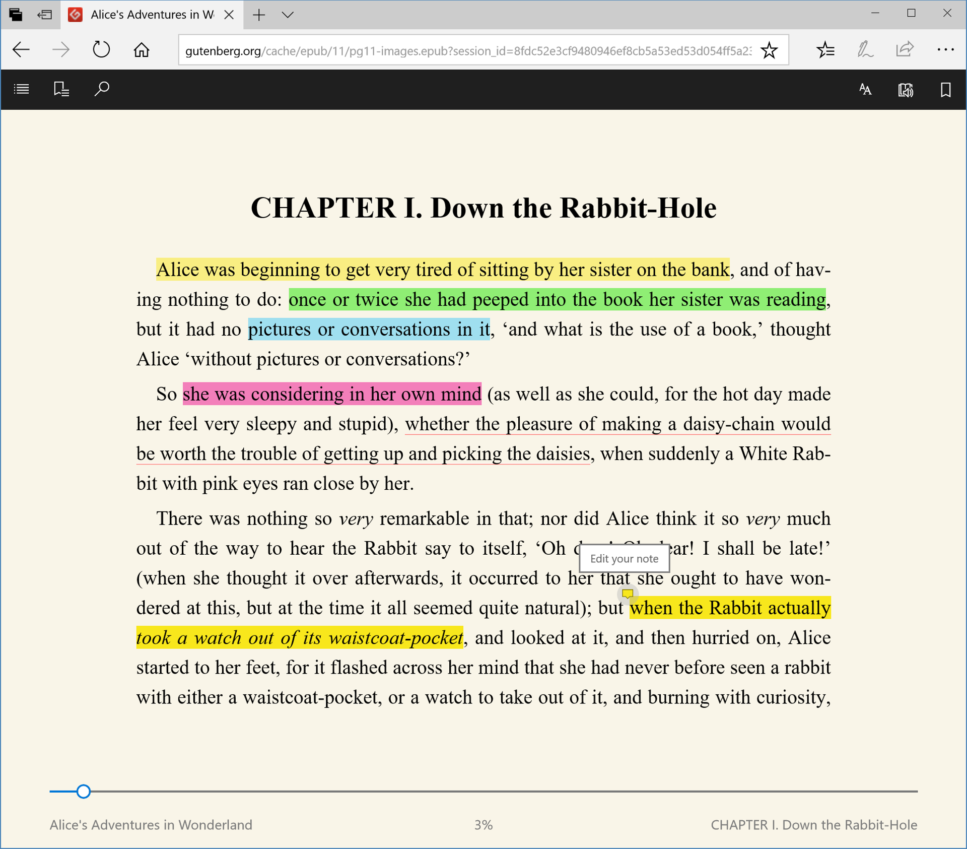 Annotate EPUB Books in Microsoft Edge