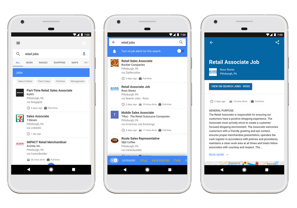 Google for Jobs on Google Search