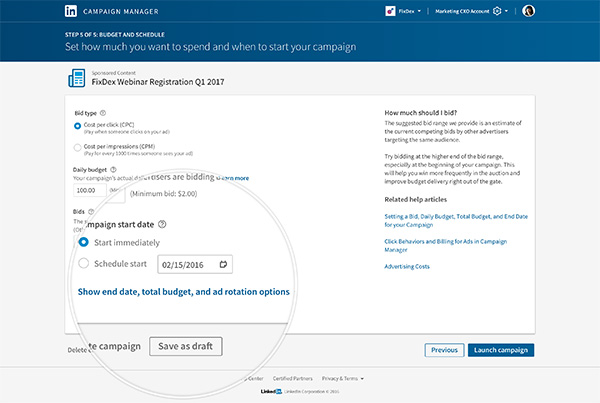 New intutive Campaign Manager Navigation