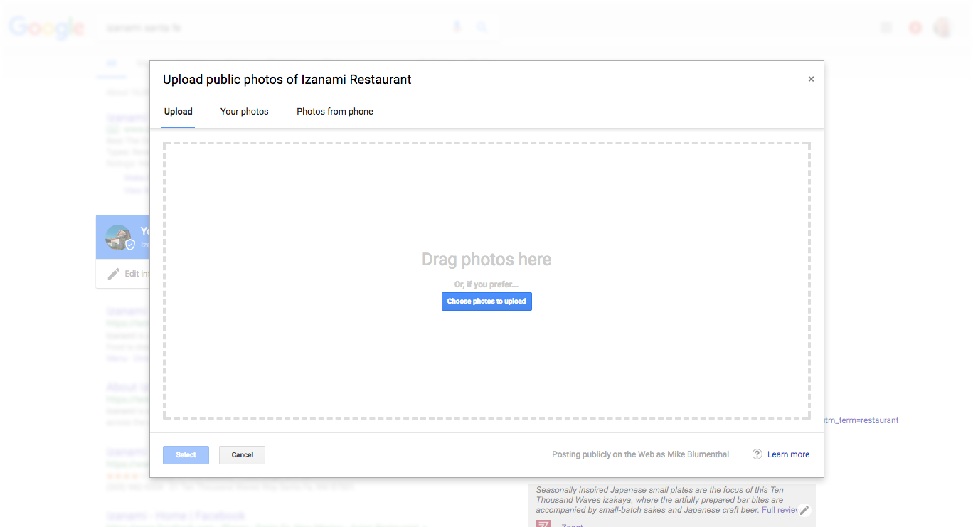 New Google My Business Dashboard Edit Mode