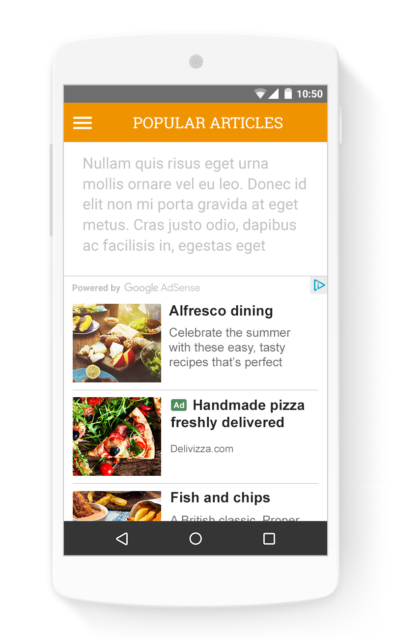 AdSense Matched Content ads