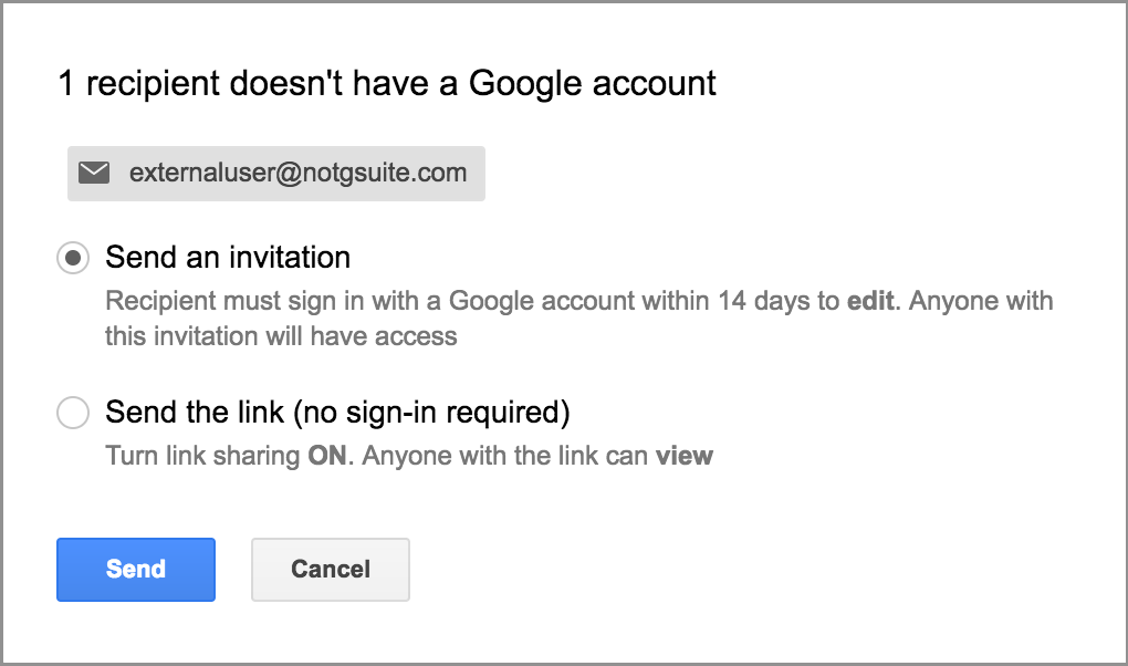 G Suite third-party file sharing settings