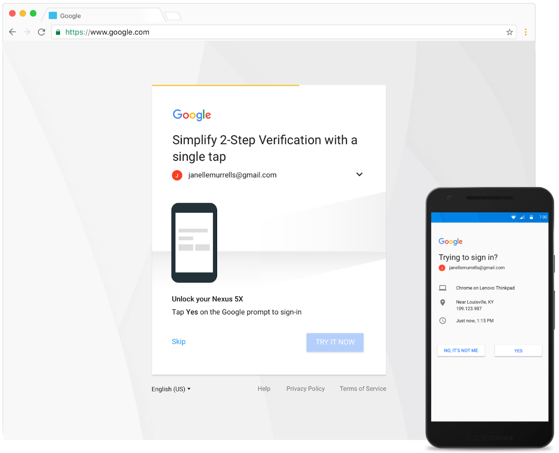 Google prompt