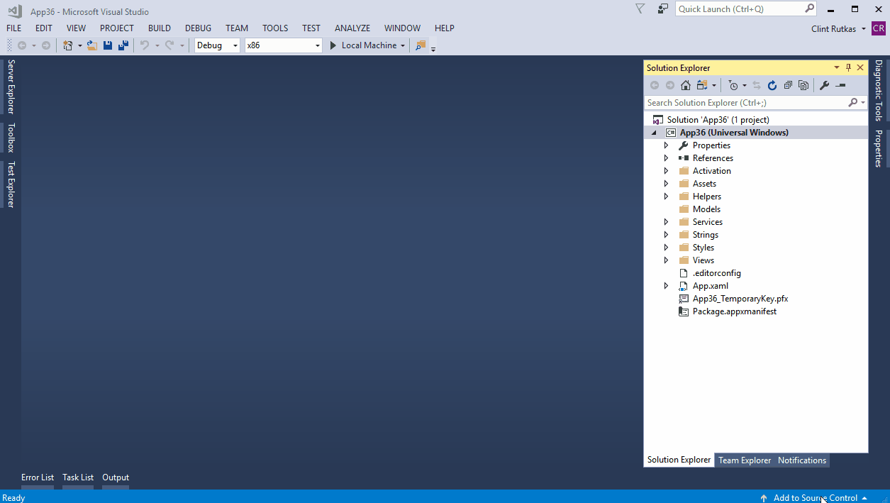 Windows Template Studio 1.2