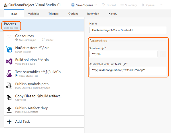 tfs 2017 update 2 rtm build definition editor