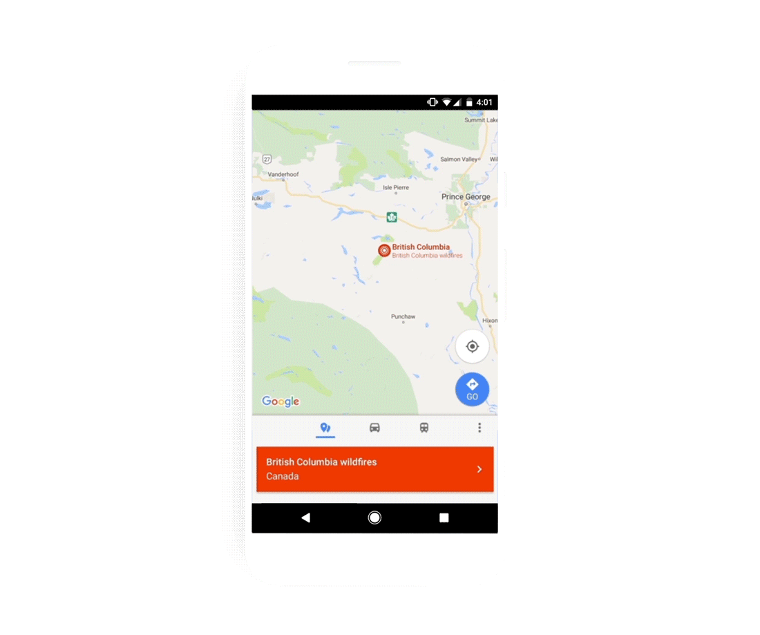 Google Maps SOS Alerts