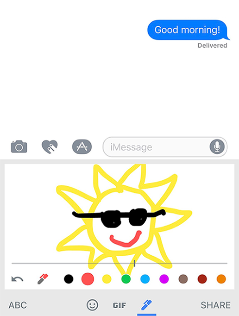 Ink Message on Gboard for iPhone