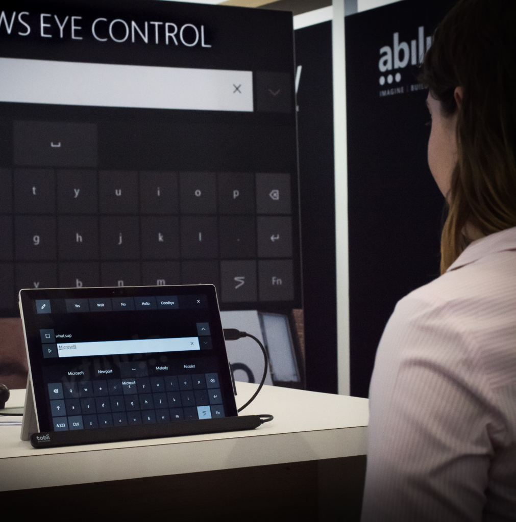 Eye Control demo at 2017 Microsoft OneWeek hackathon event