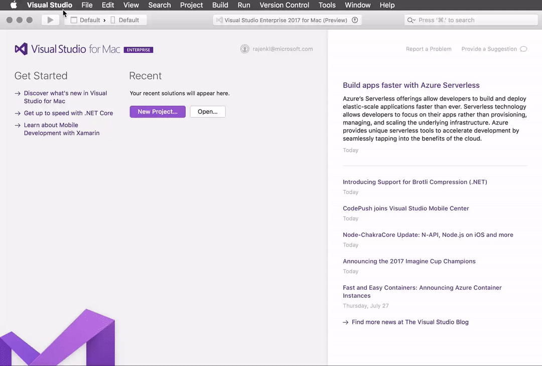 Visual Studio for Mac version 7.2 Alpha Preview