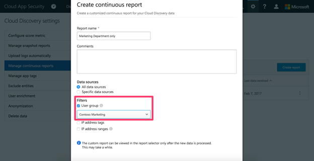 Creating custom report based on Aazure AD user group