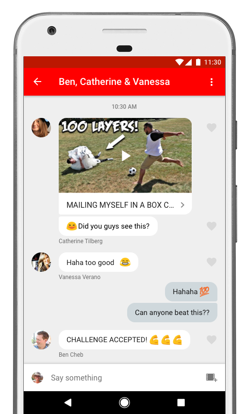 New Chat in YouTube app