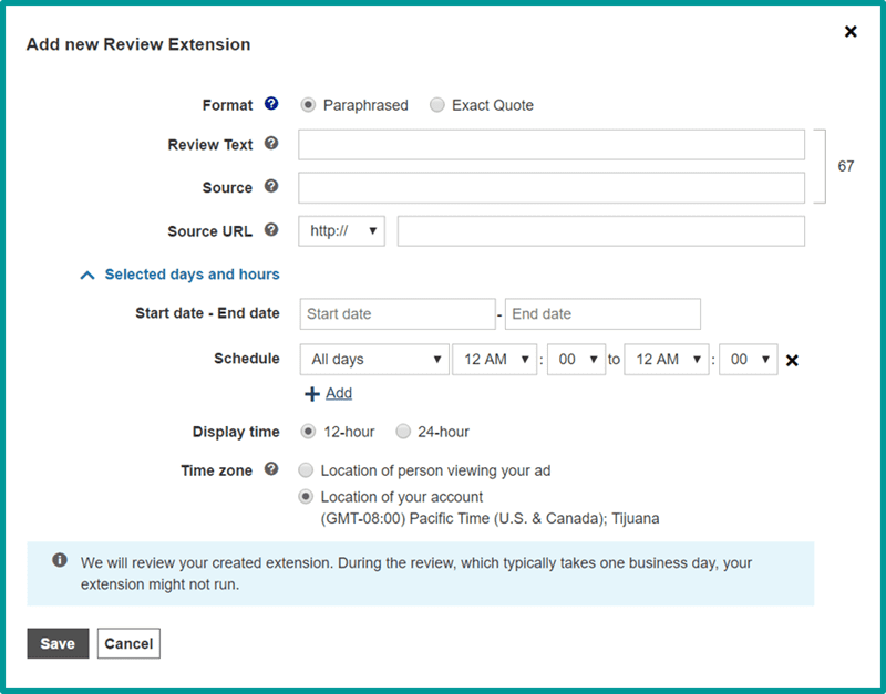 Bing Ads New Ad Extensions Scheduling