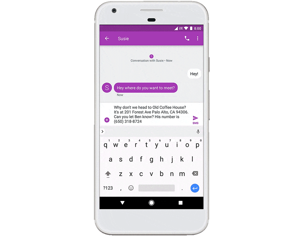 Android O Smart Text Selection