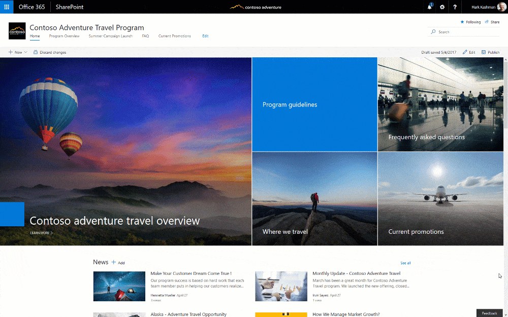 SharePoint communication sites