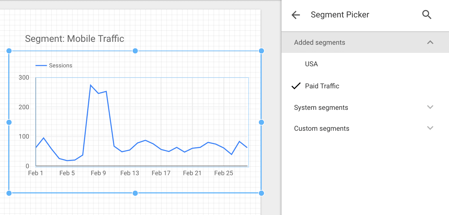 Link Data Studio and Google Analytics segments