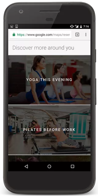 Discover and Book fitness classes on Google Maps and Search