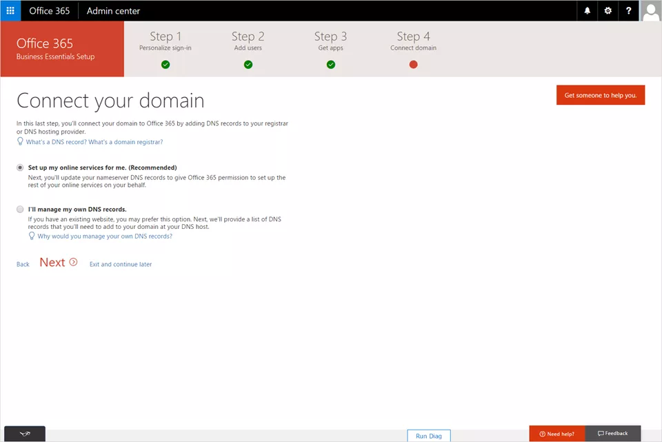 Re-delegation of domain in Office 365