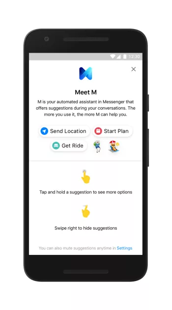 M Suggestions in Facebook Messgers