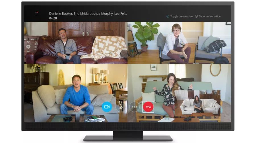 Xbox One Skype: Group video call