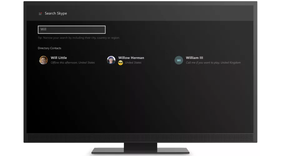 Add contact to Skype app on Xbox One