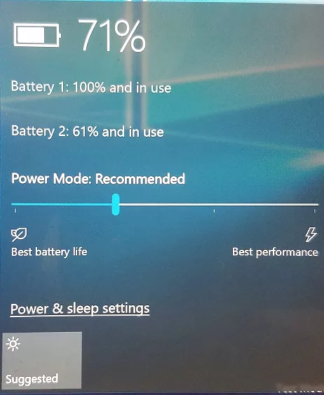 Power Slider in Windows 10 build 16176