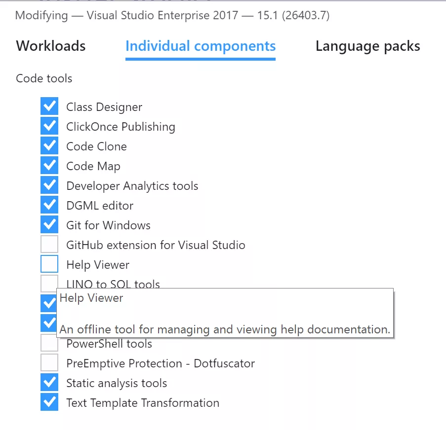Visual Studio 2017 Offline Books Help Viewer
