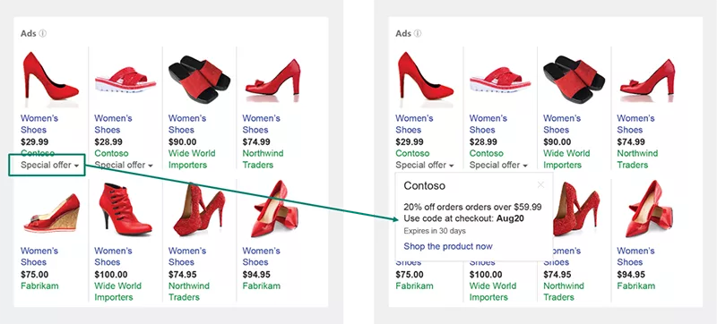 Merchant Promotions in Bing search results