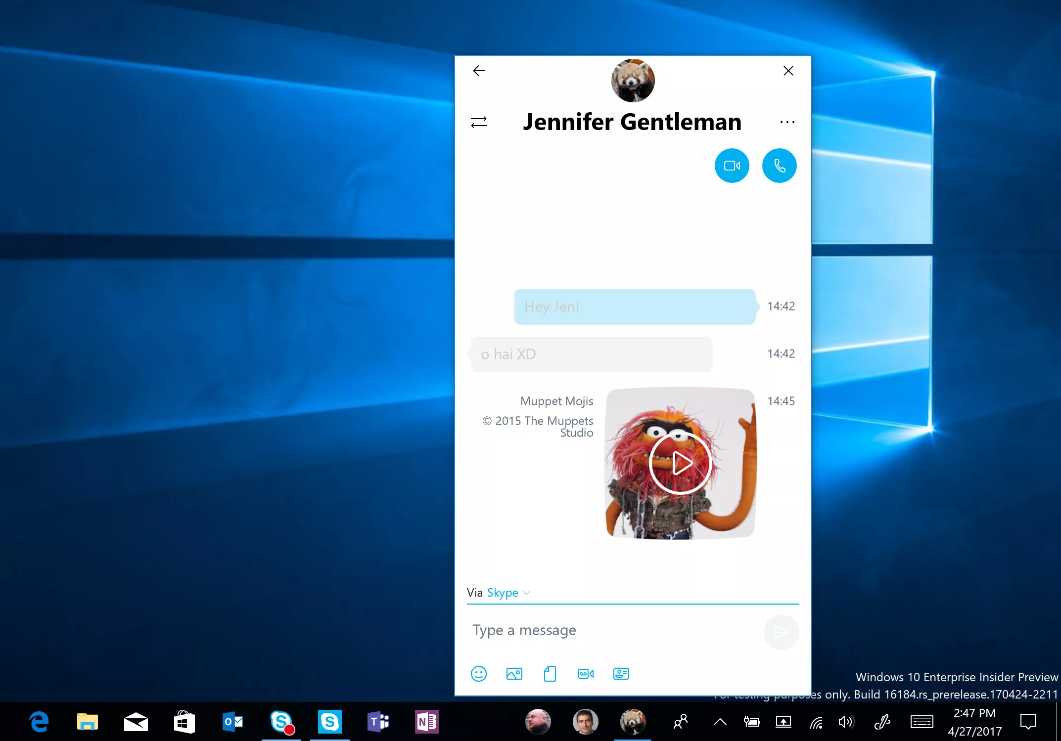 My People in Windows 10 Build 16184