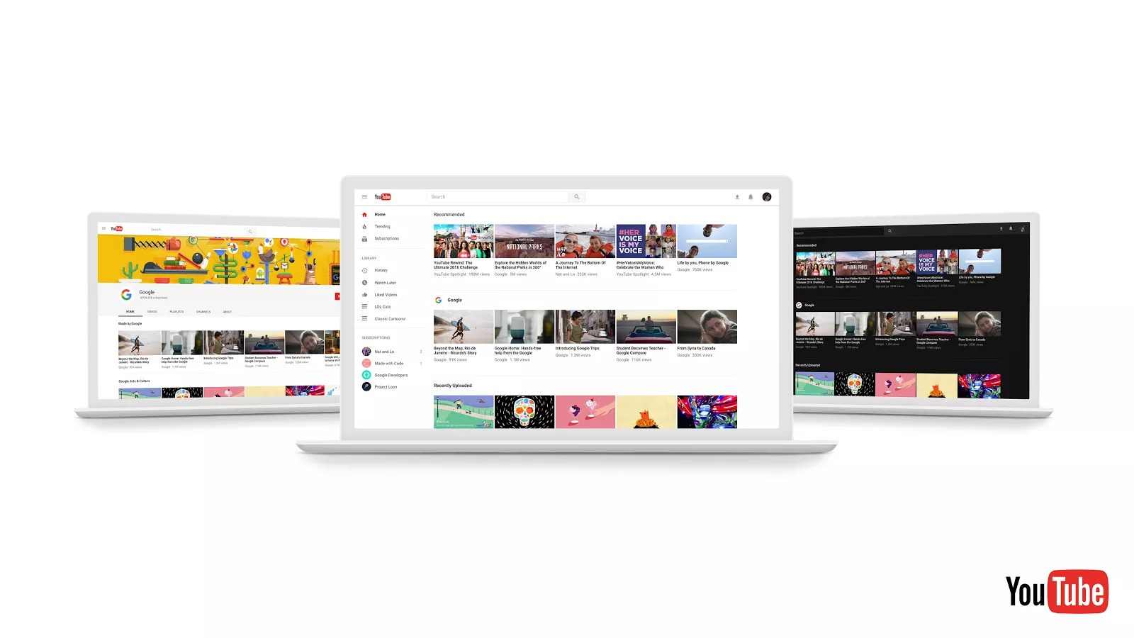 New Look YouTube Desktop Site