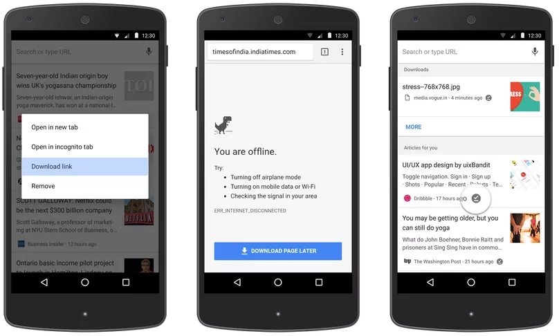 Offline mode in Chrome on Android