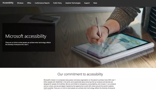 Microsoft Accessibility website