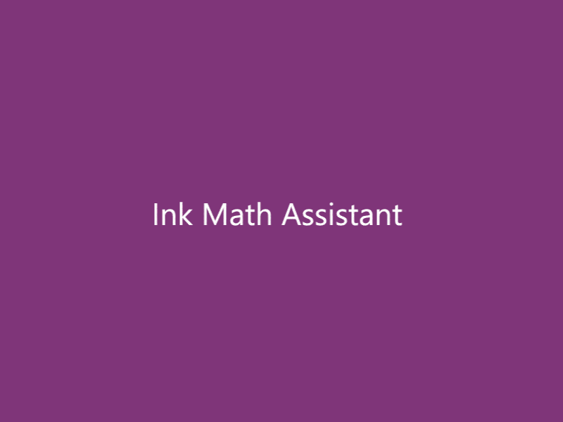 OneNote Ink math assistant plotting math equations graph