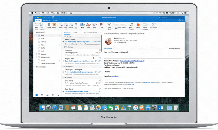Outlook Groups in Mac, iOS and Android