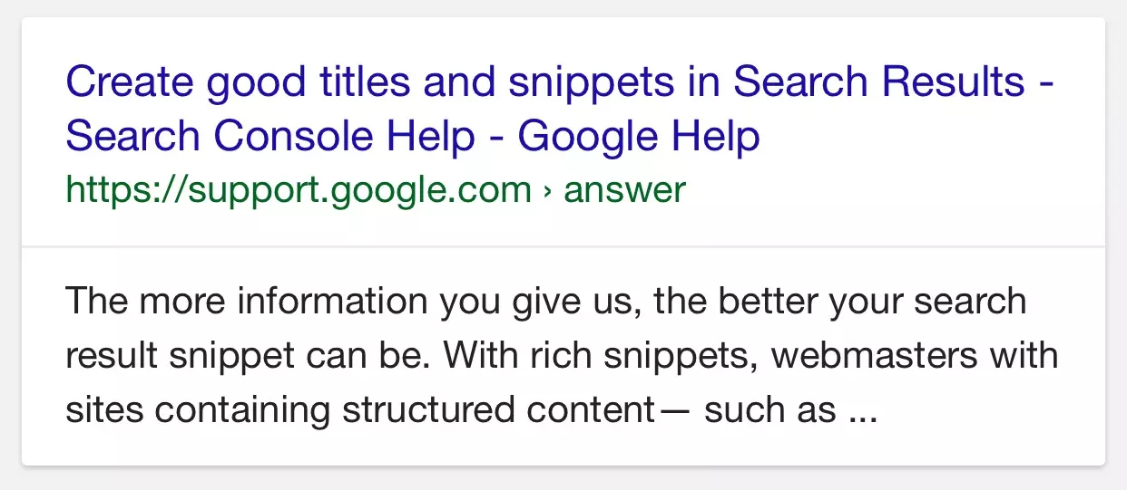 Google now using meta description for search results snippets