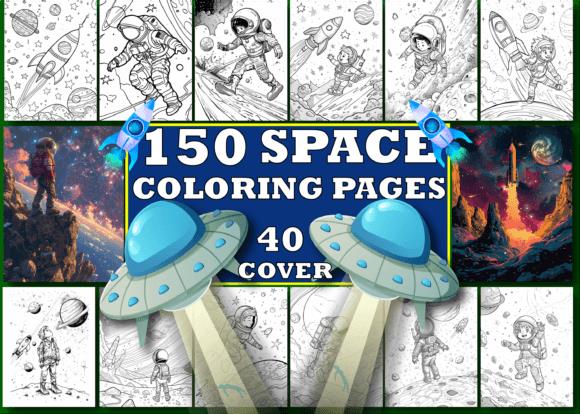 Space Coloring Book Cover