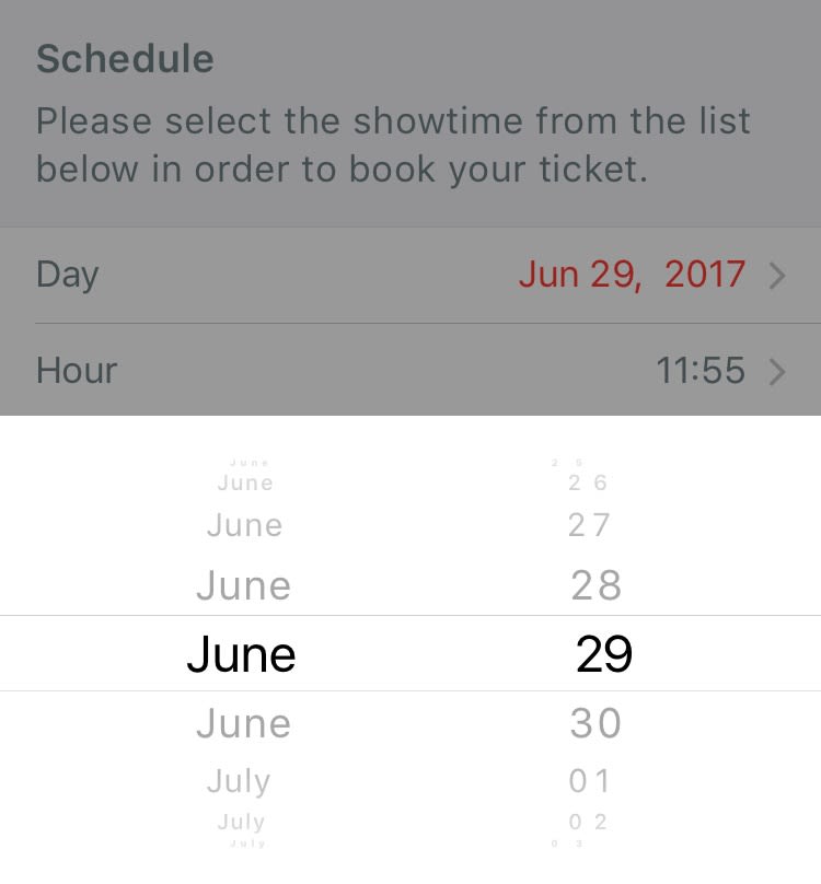 dropdown list