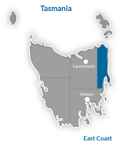 East Coast Region Map