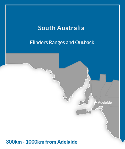 Flinder Ranges & Outback Region Map