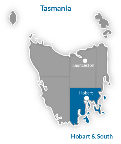 Hobart & South Region Map