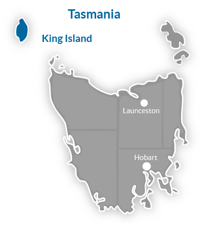 King Island Region Map