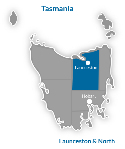 Launceston & North Region Map