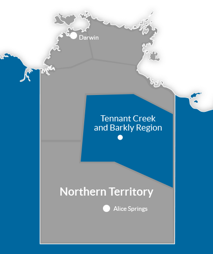 Tennant Creek & Barkly Region Region Map