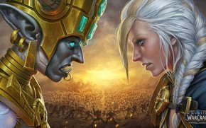 Обои девушка, человек, маг, girl, Альянс, тролль, troll, human, mage, Jaina Proudmoore, Alliance, Джайна Праудмур, Битва ...