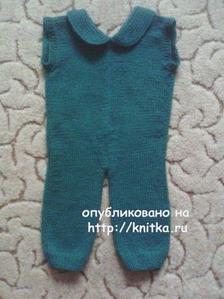 Комбинезон спицами. Работа Анастасии. Вязание спицами.