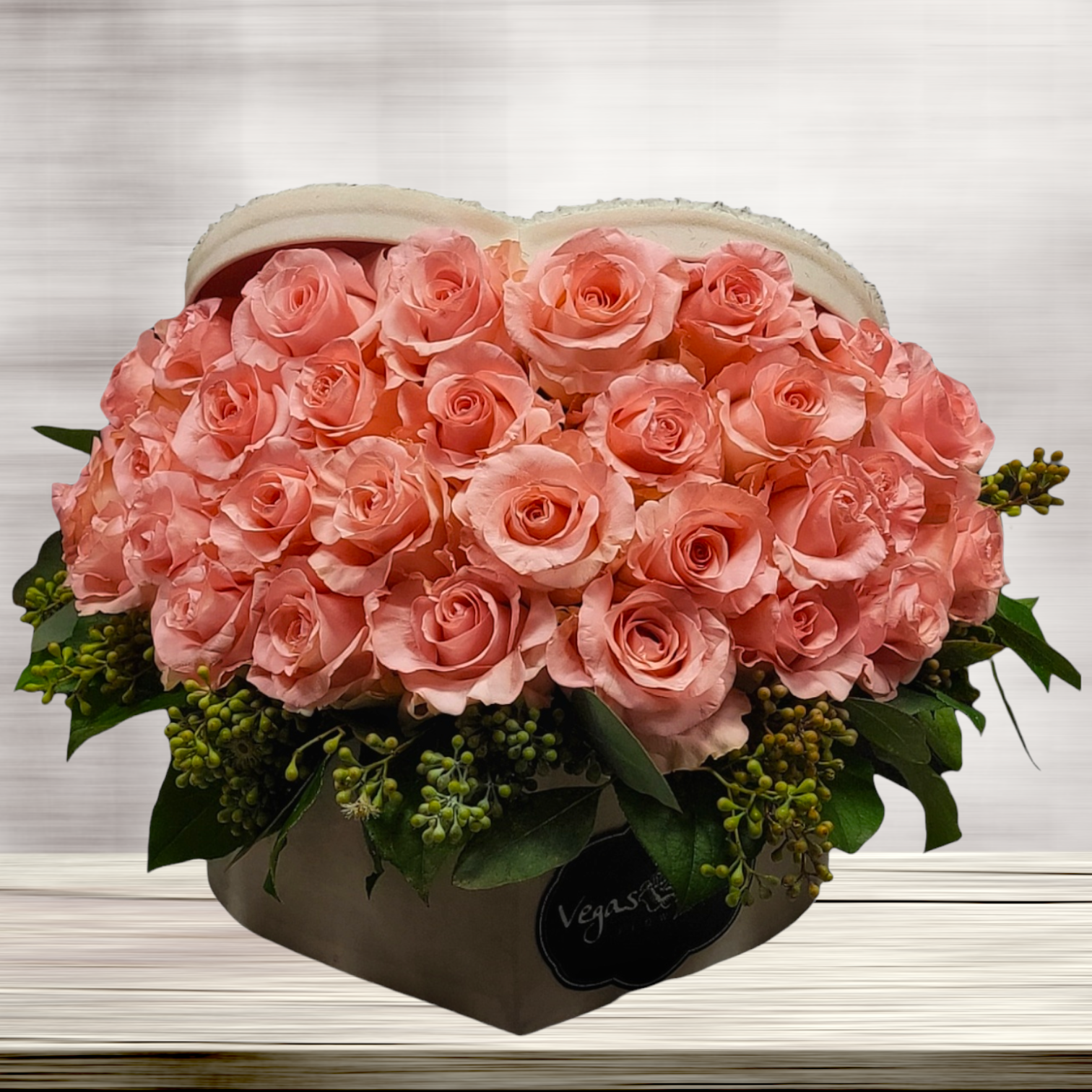 Send Buy Pink Roses In Heart Box Flowers Online Probunga Online by Probunga