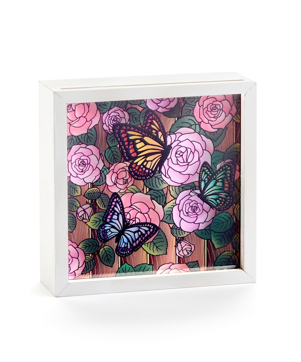 Butterfly and Rose LED Light Box Flower Delivery Kokomo IN Banner